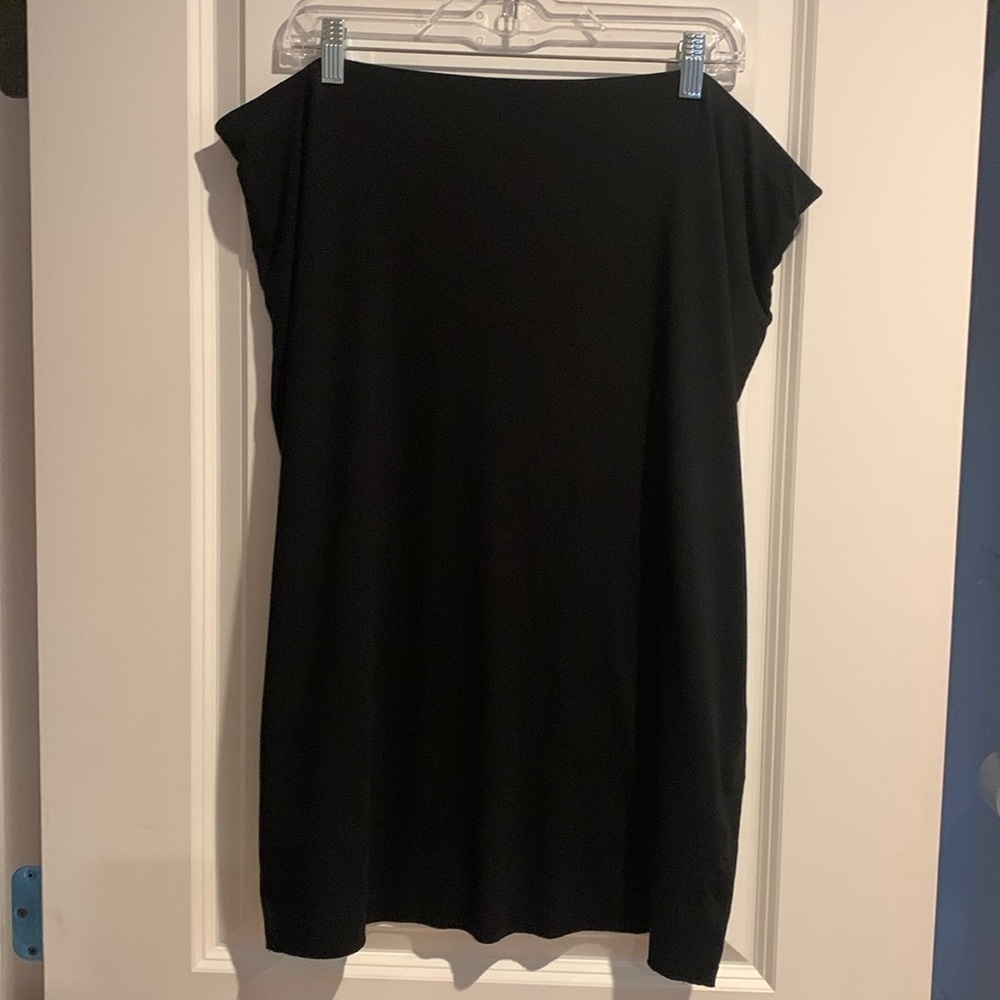 Vince Camuto Plain Lined Solid Black Skirt Size 2X